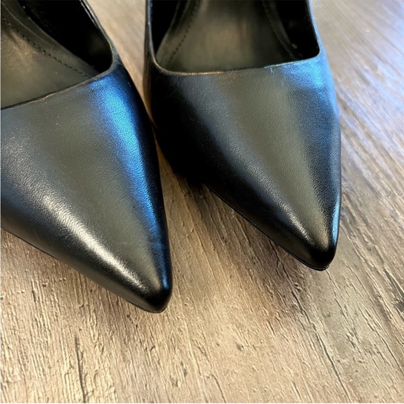 Schutz Fechado Salto Alto Black Leather Stiletto Pumps 7 - Picture 4 of 14